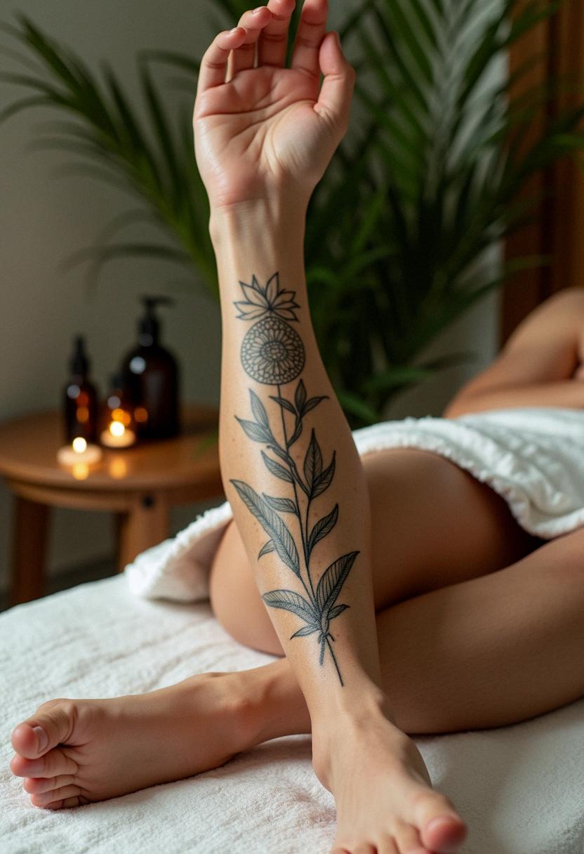 male leg tattoos