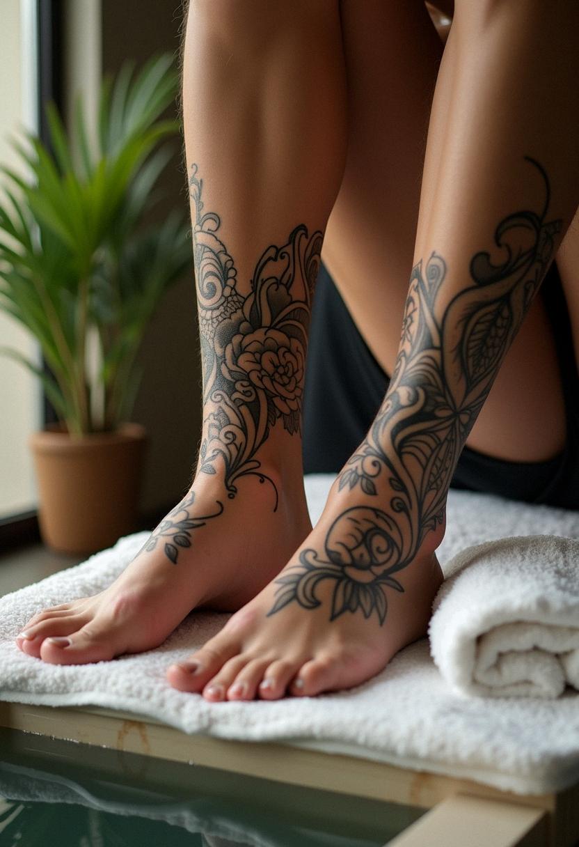 male leg tattoos