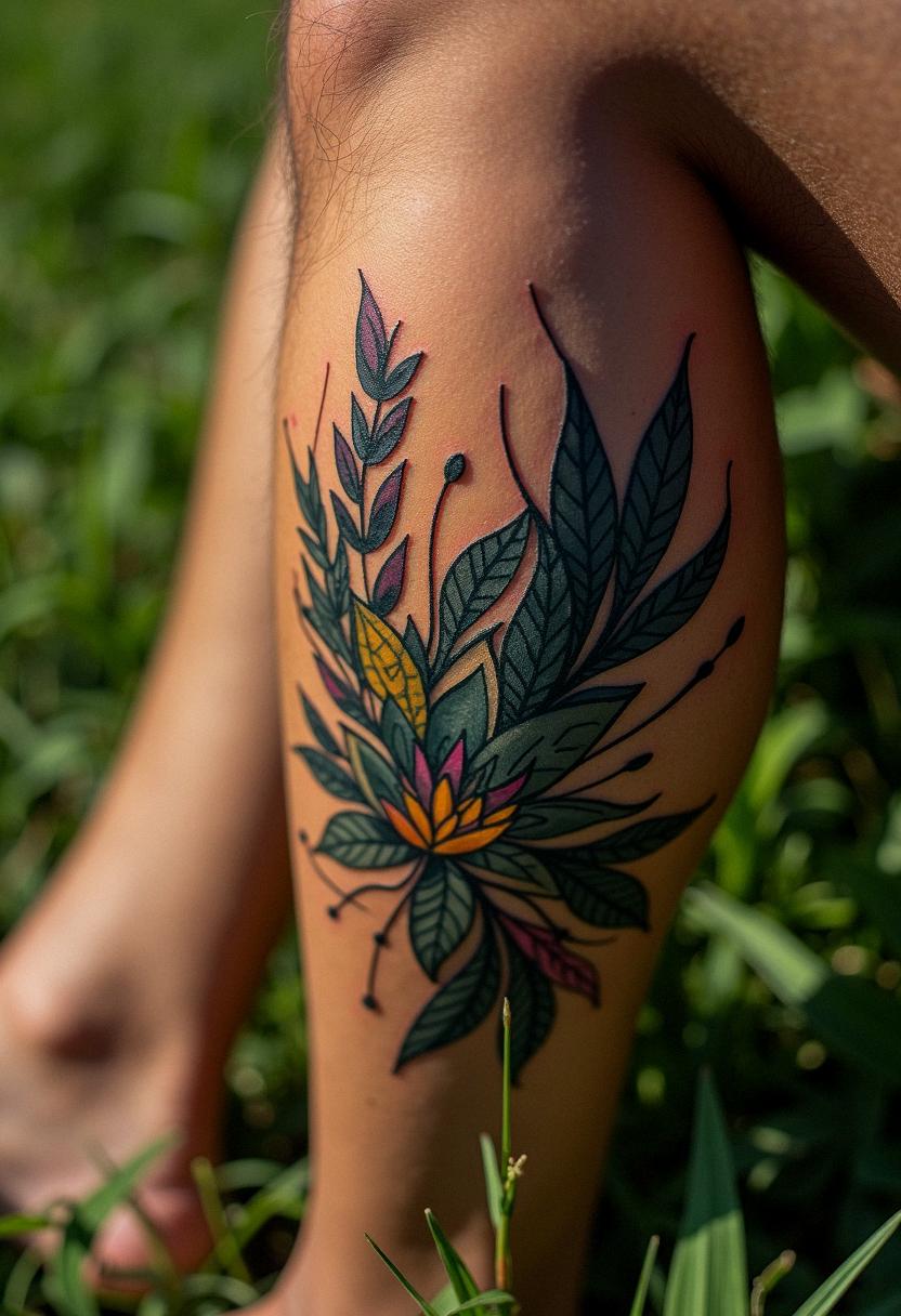 male leg tattoos