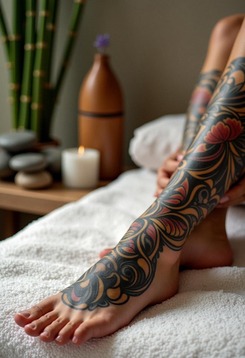 male leg tattoos