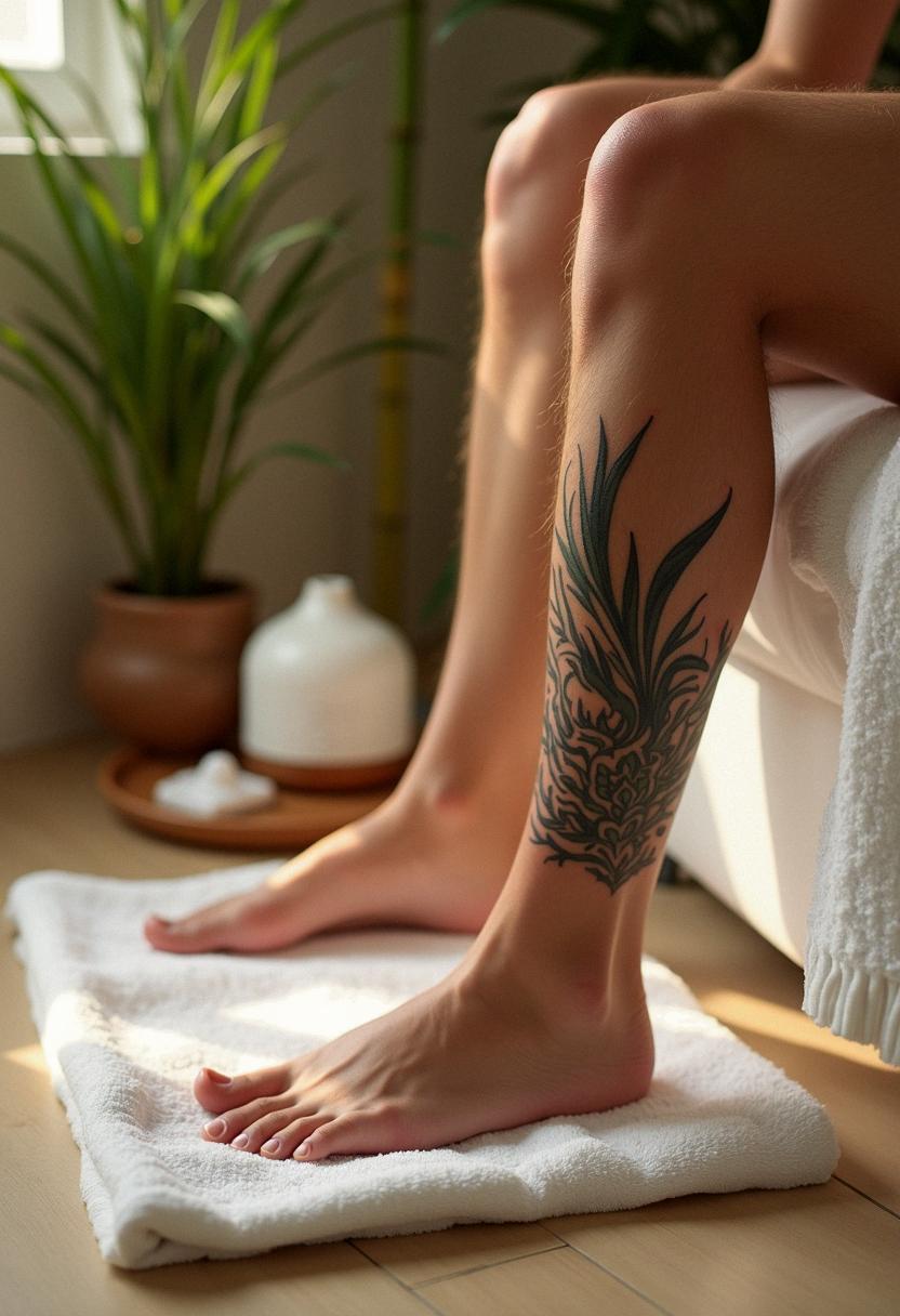 male leg tattoos