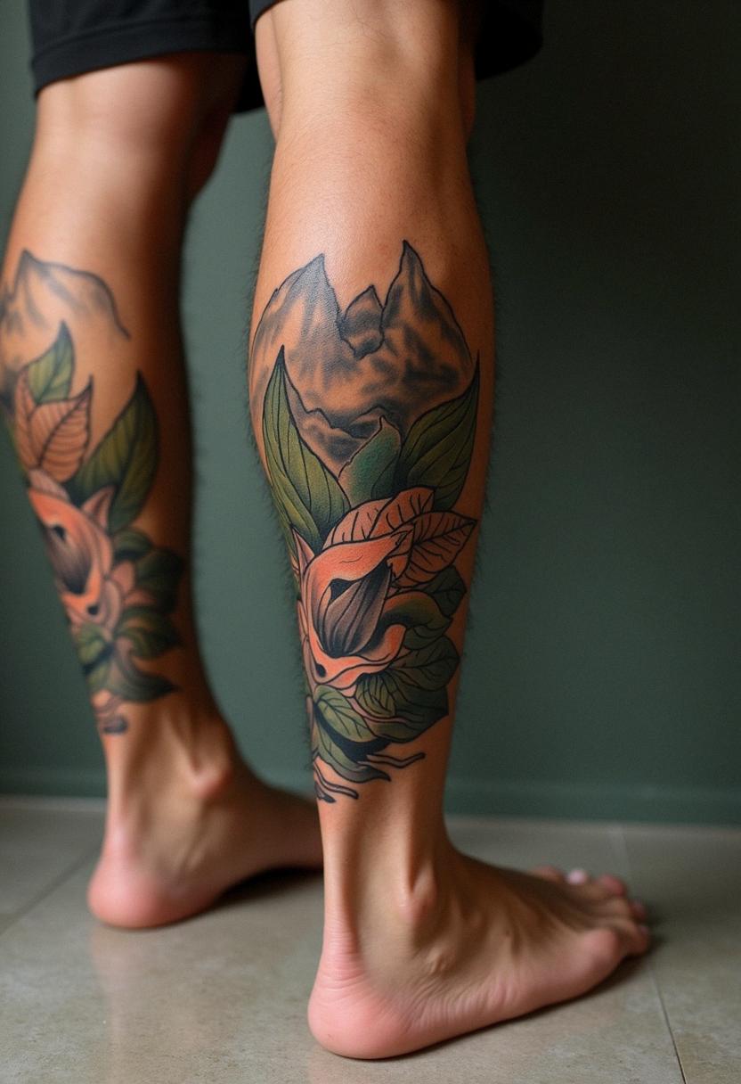 male leg tattoos