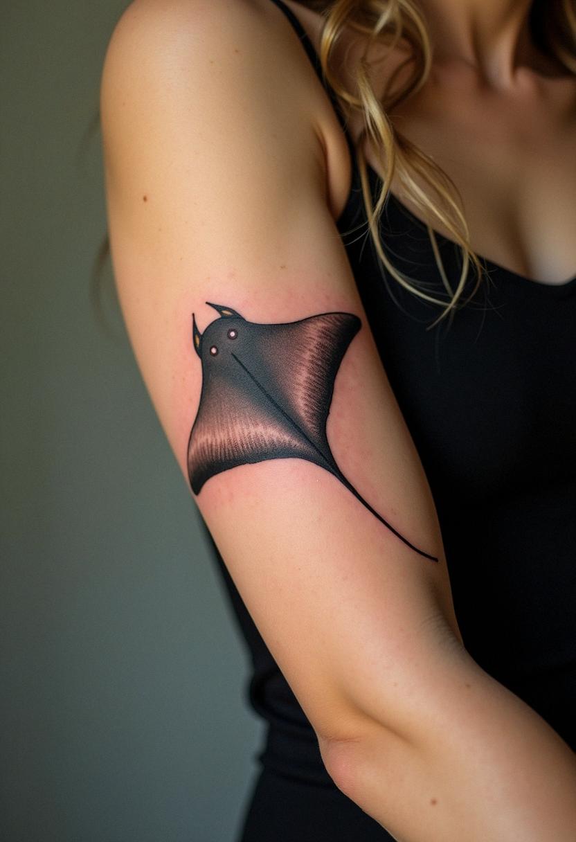 manta ray tattoo