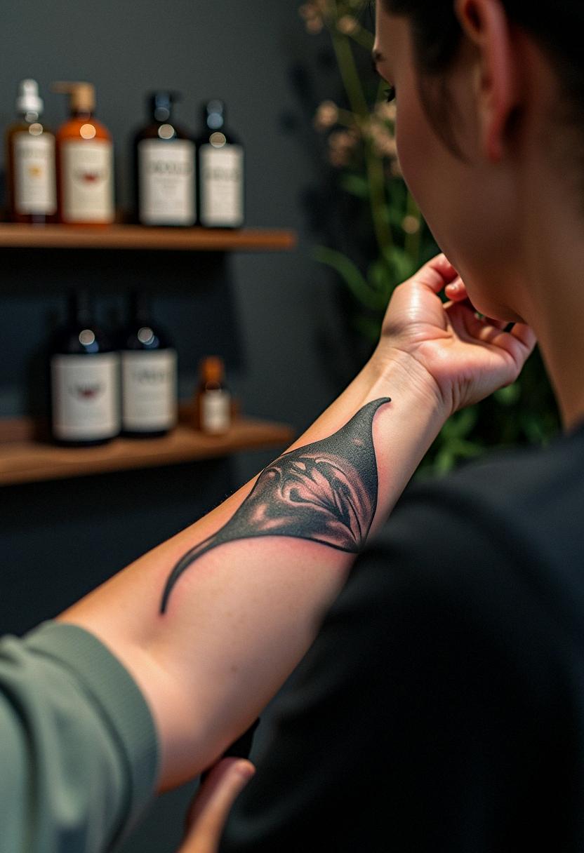 manta ray tattoo