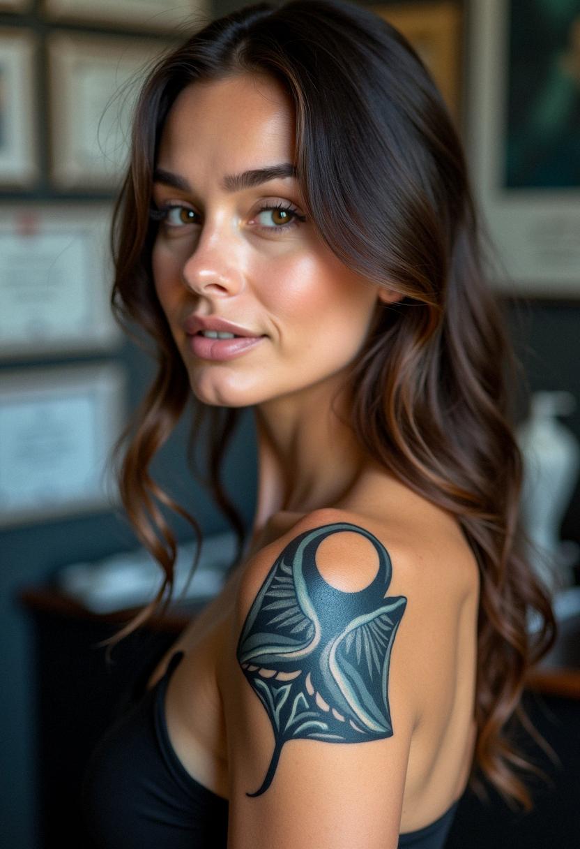 manta ray tattoo