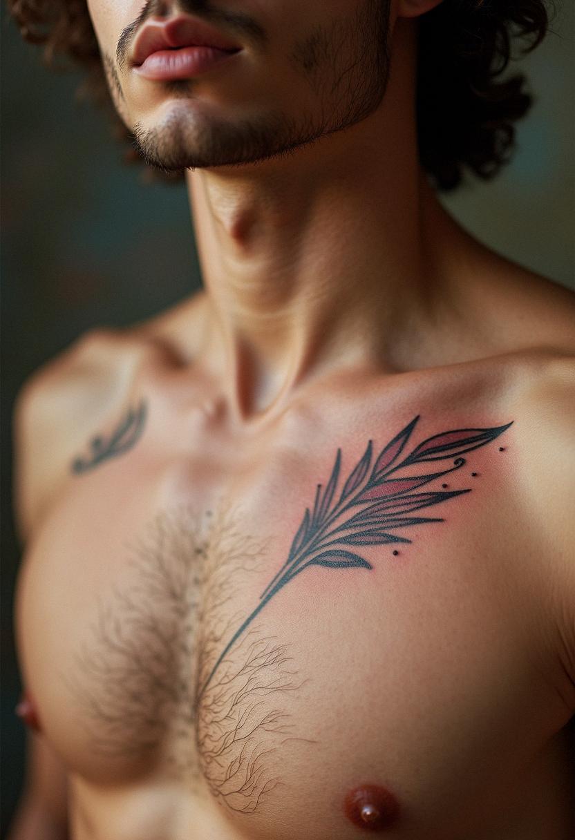 mens small tattoo chest