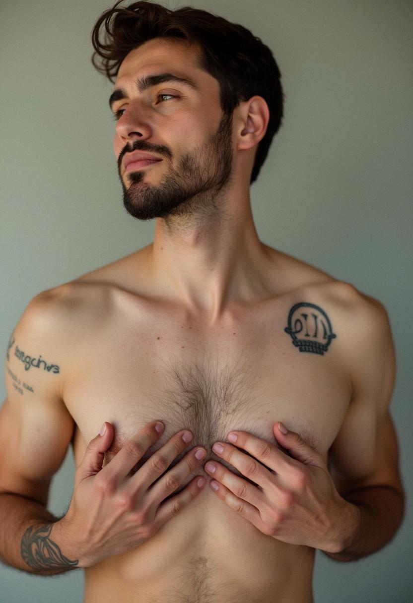 mens small tattoo chest