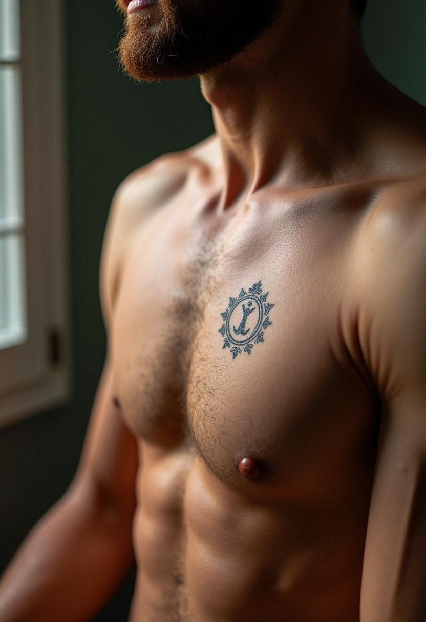 mens small tattoo chest