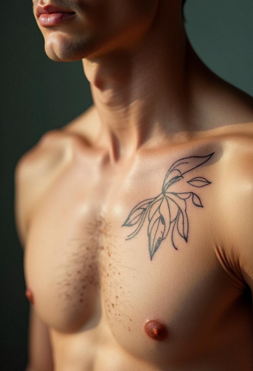 mens small tattoo chest