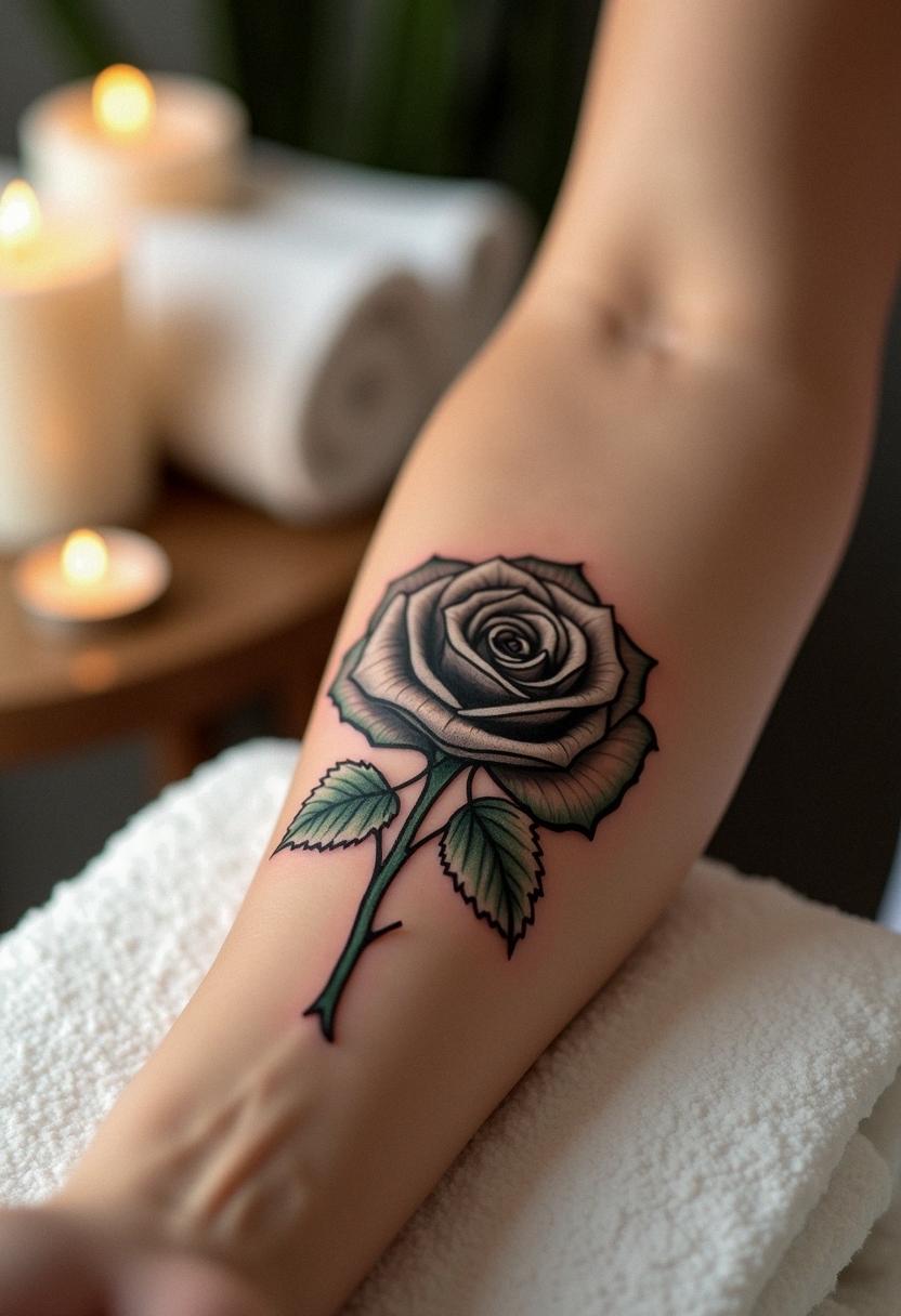 money rose tattoo