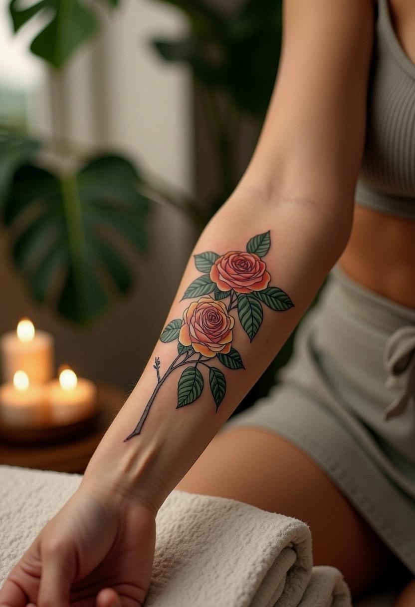 money rose tattoo