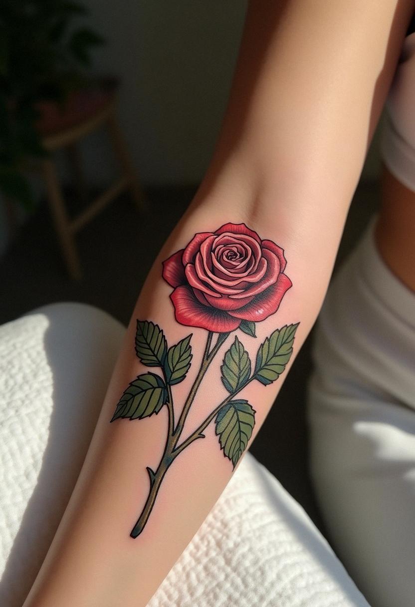 money rose tattoo