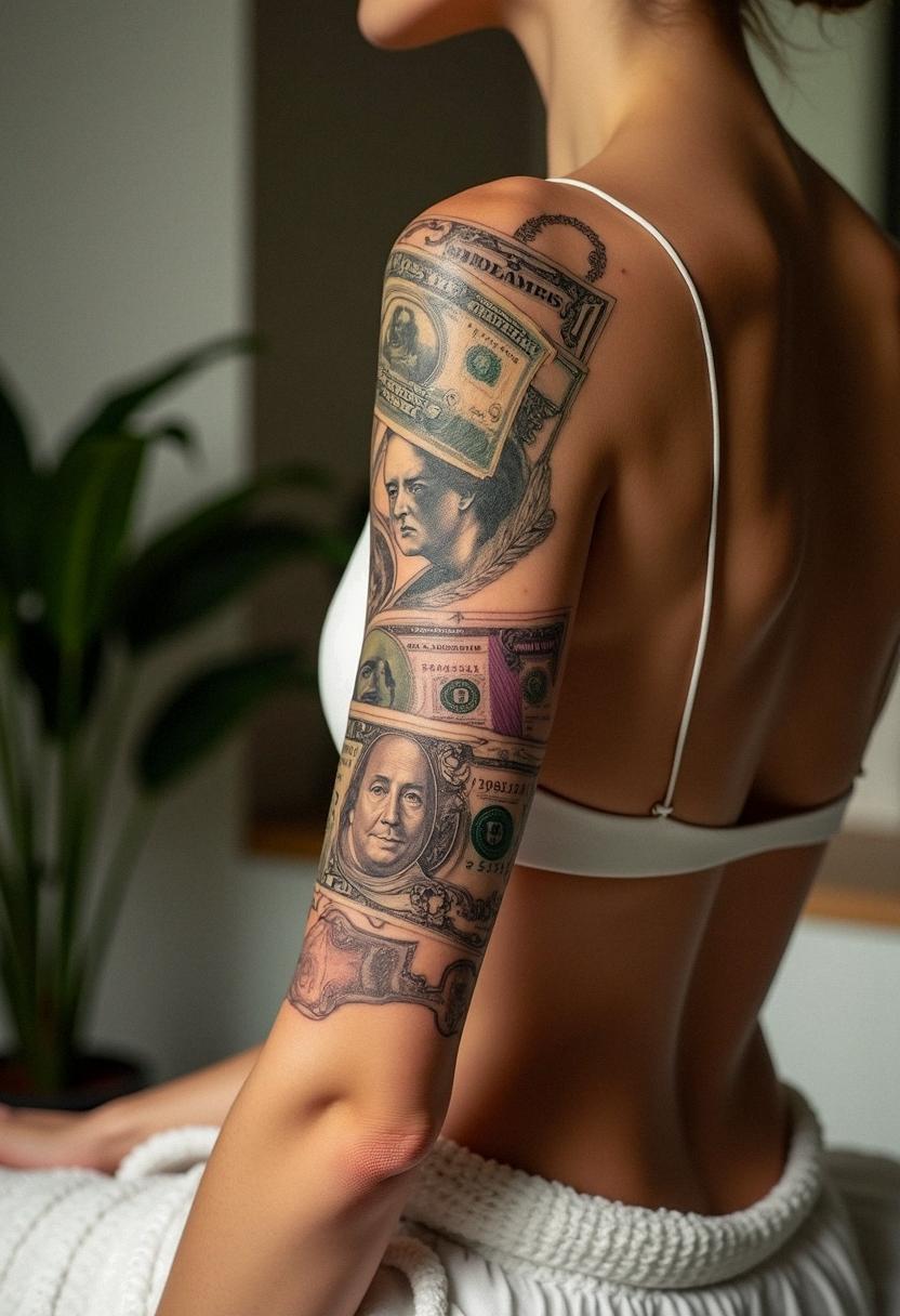 money tattoos