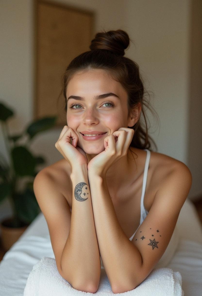 moon and stars tattoo