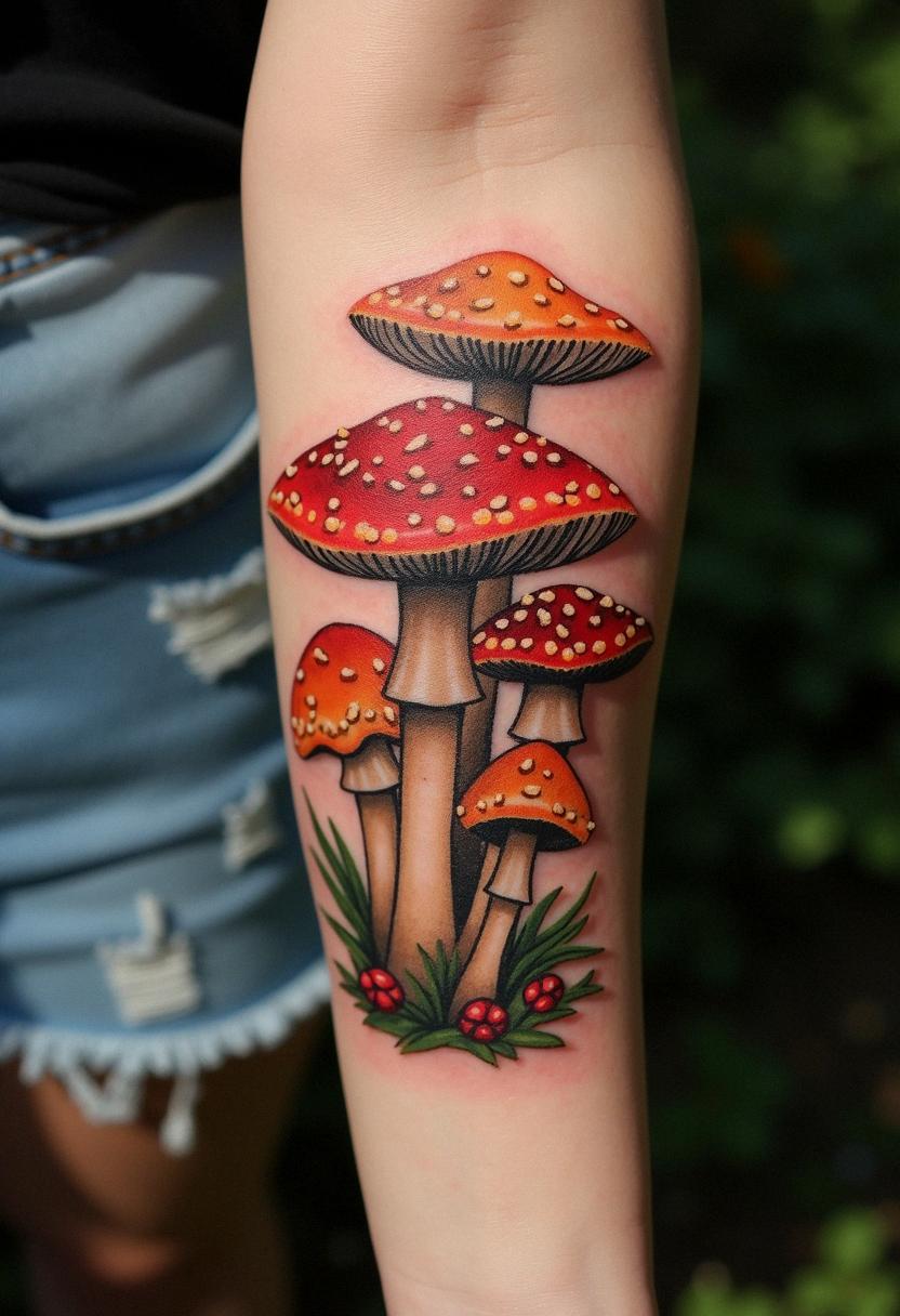 mushroom tattoo