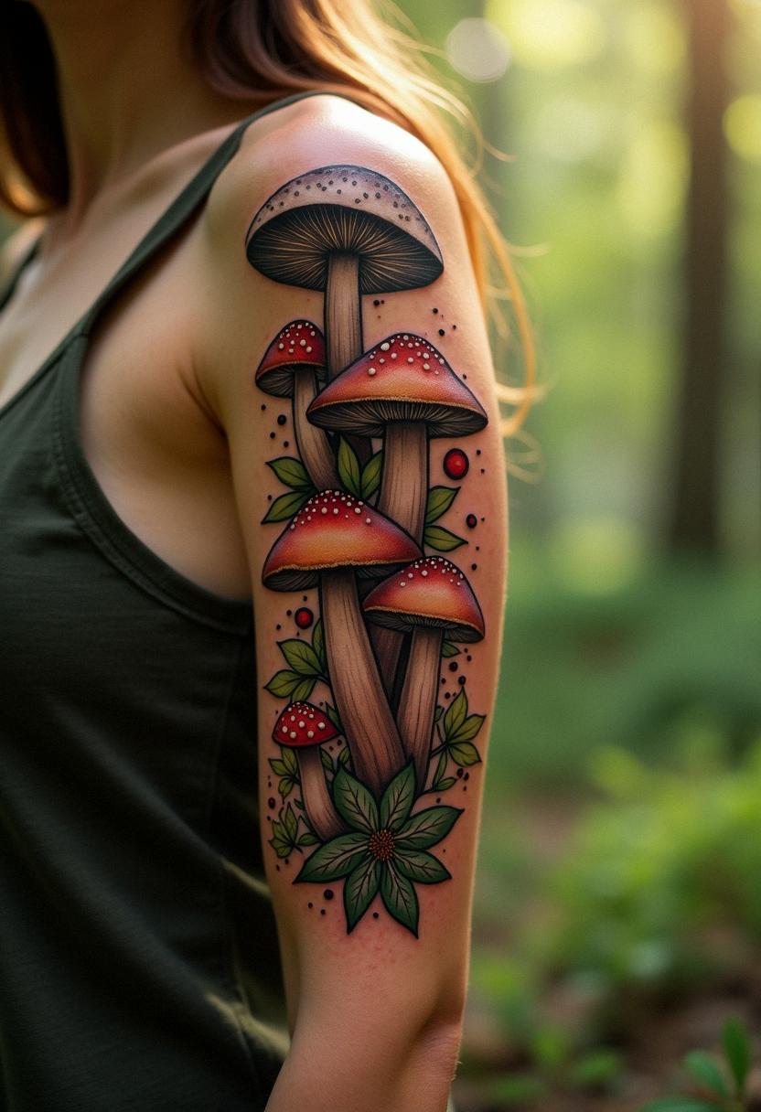 mushroom tattoo