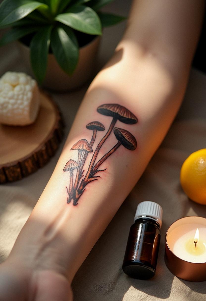 mushroom tattoo