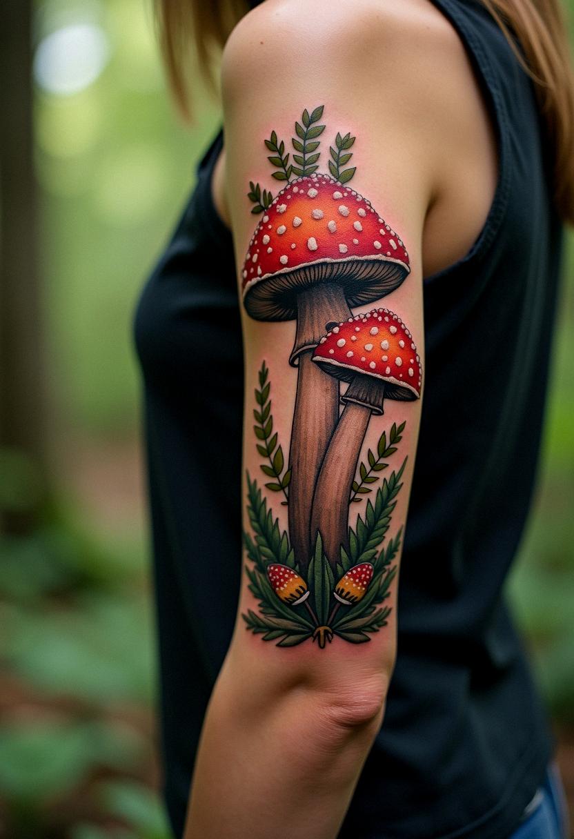 mushroom tattoo