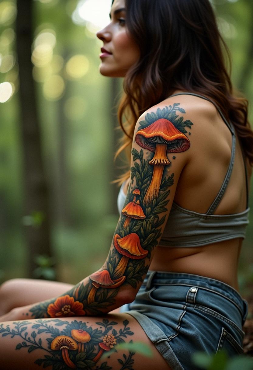 mushroom tattoo