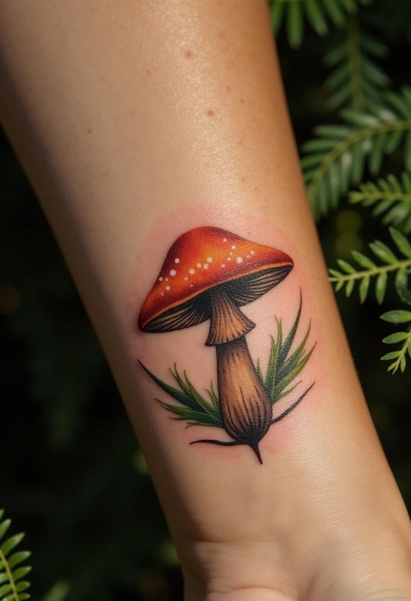 mushroom tattoo
