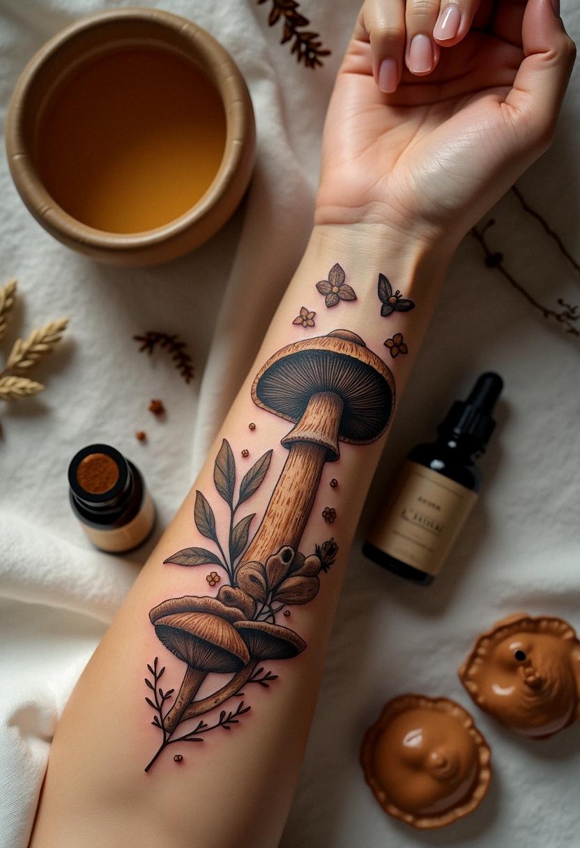 mushroom tattoo