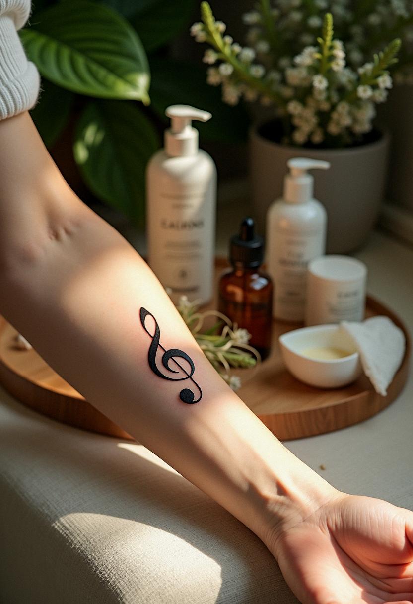 music note tattoo