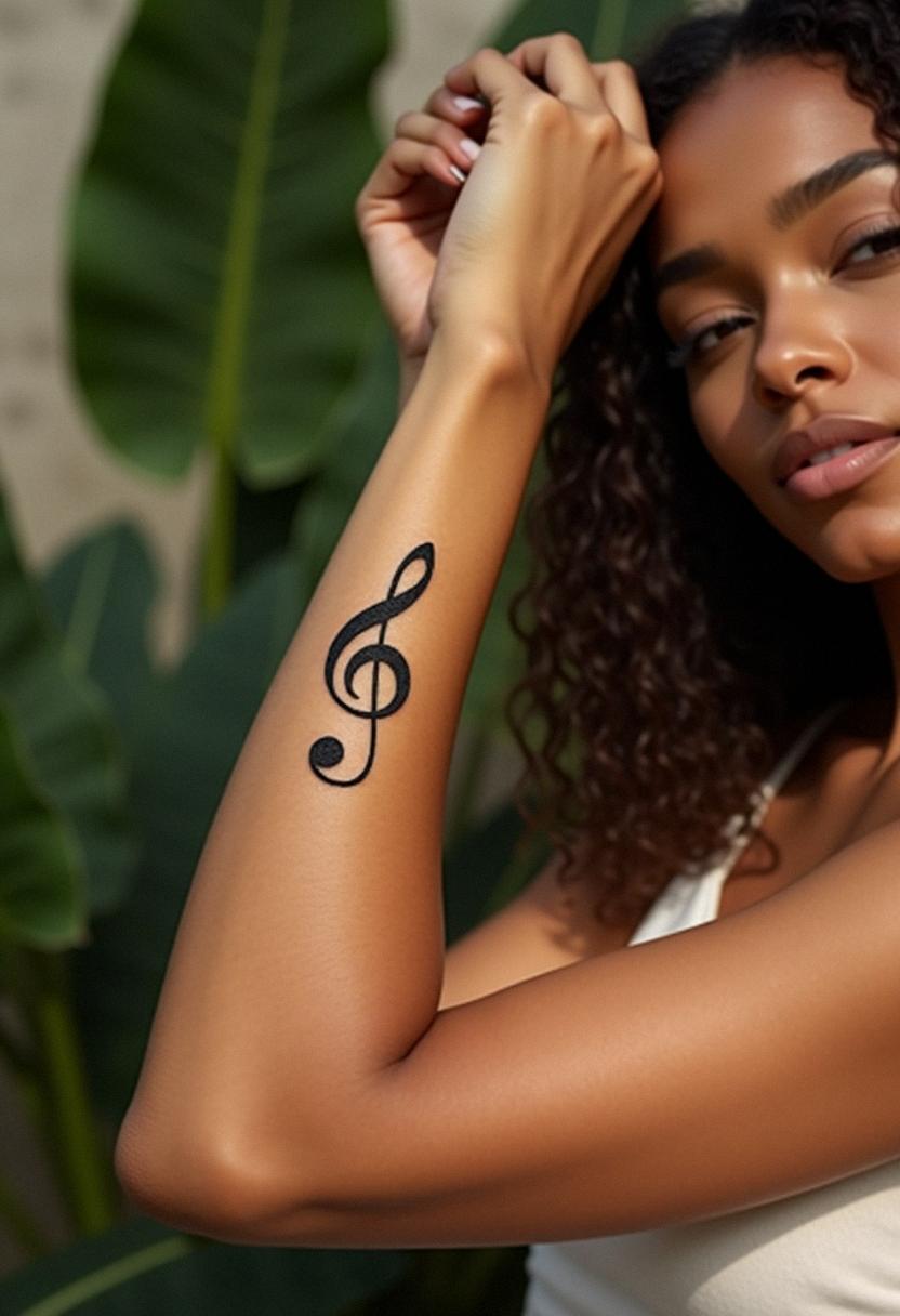 music note tattoo