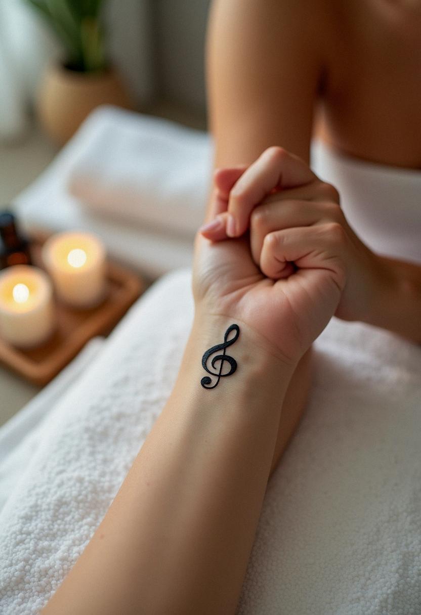 music note tattoo