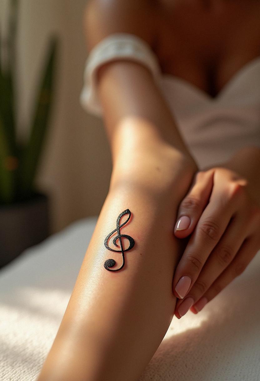 music note tattoo