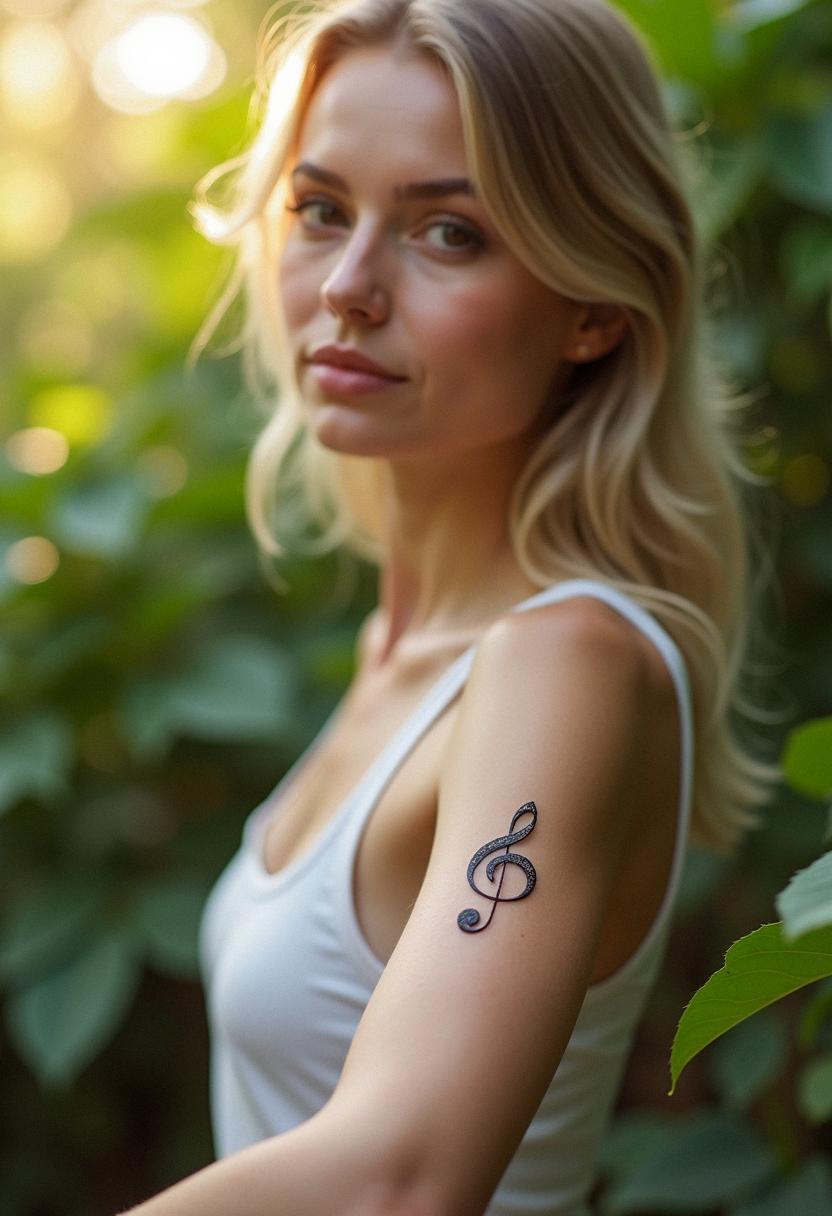 music note tattoo