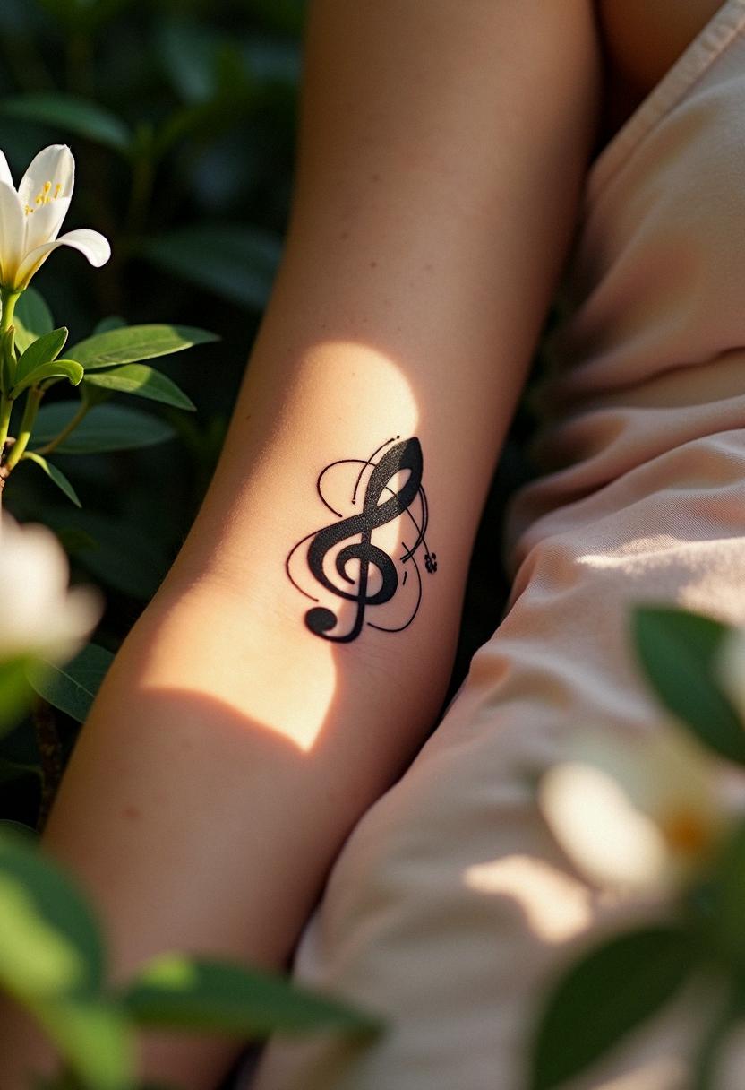 music note tattoo