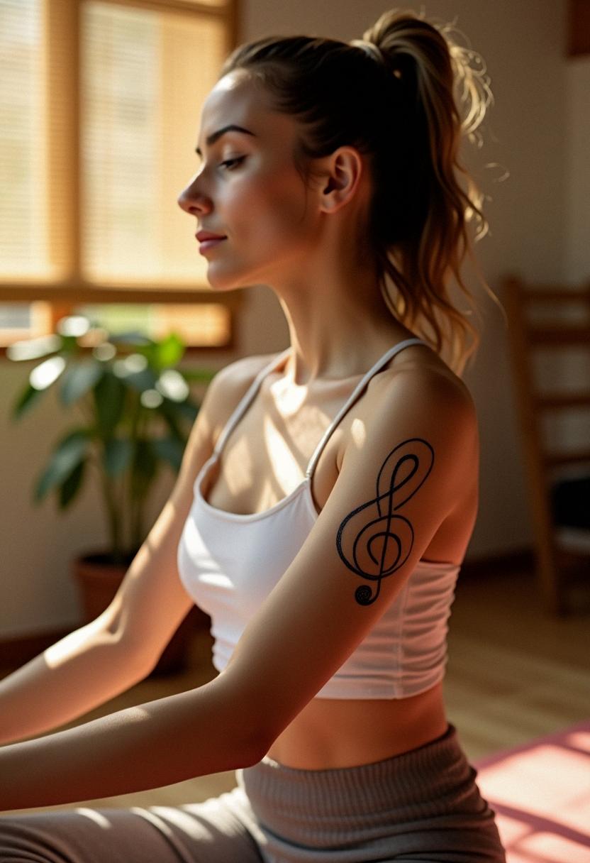 music note tattoo