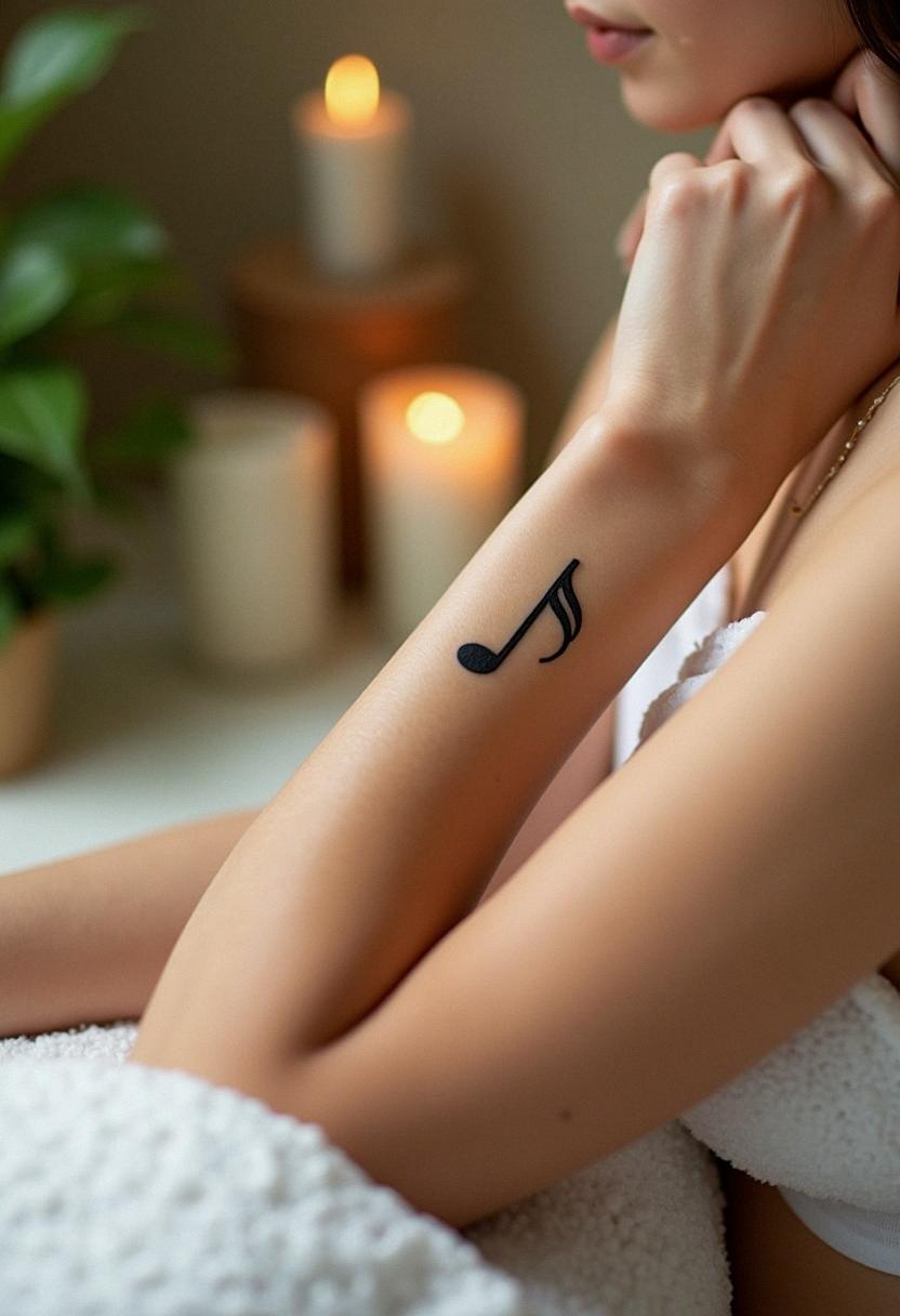 music note tattoo