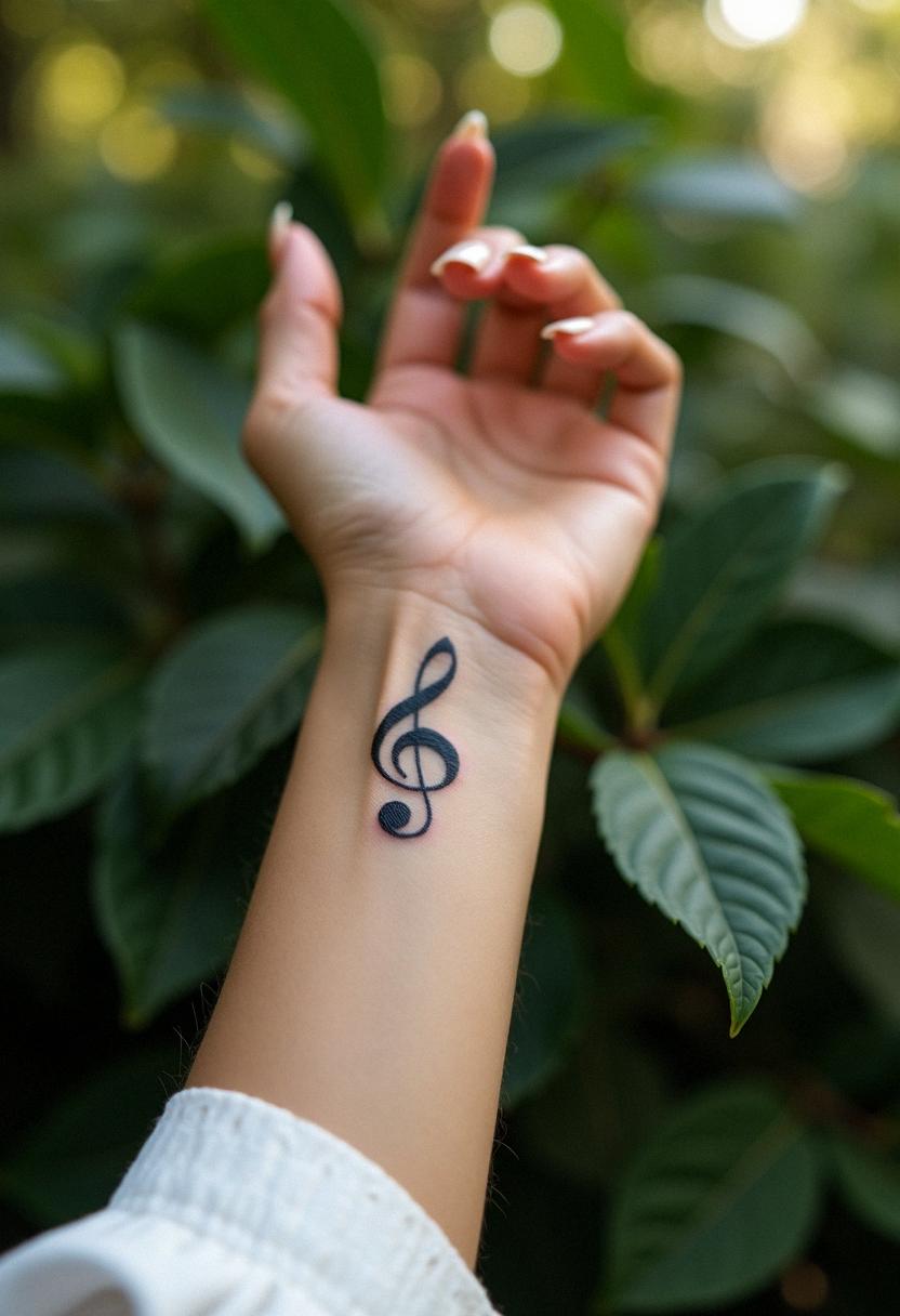 music note tattoo