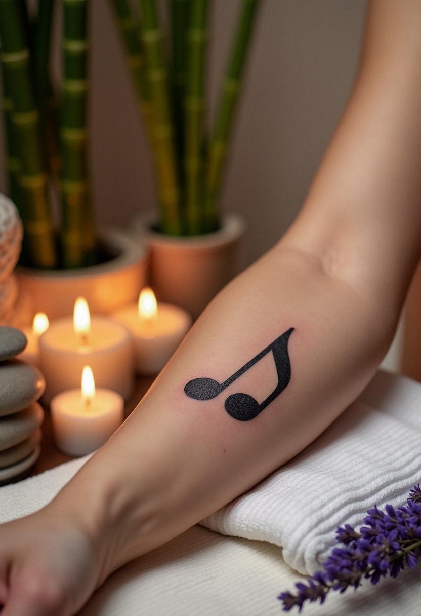 music note tattoo