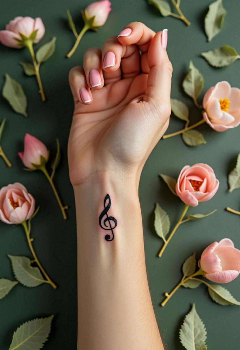 music note tattoo