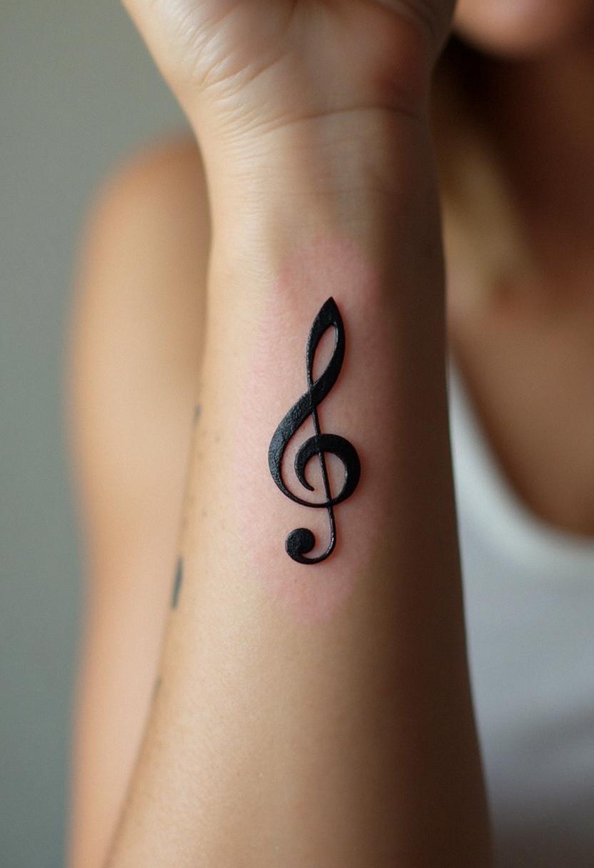 music note tattoo