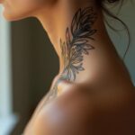 Neck Female Tattoo 00001