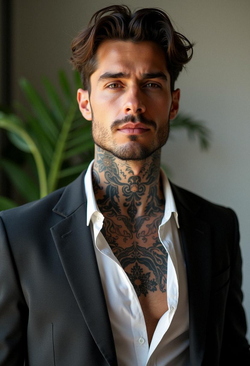 neck tattoos for men