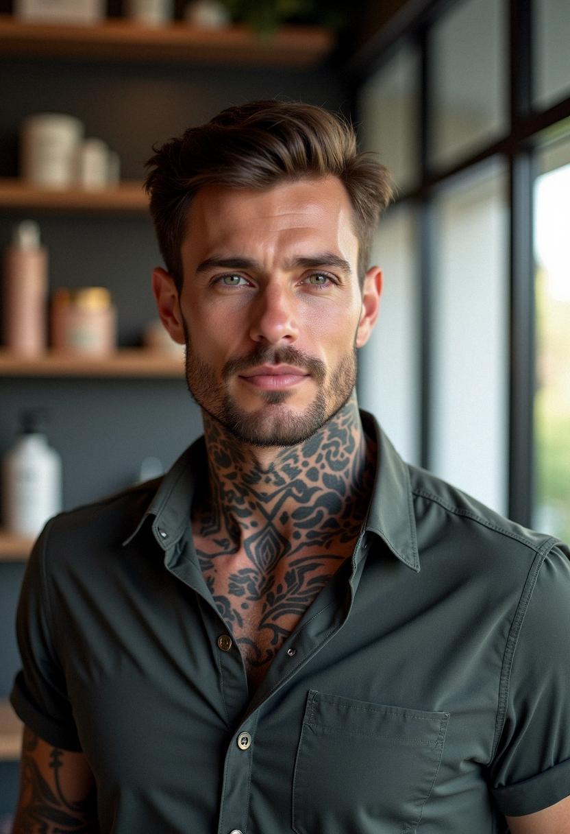 neck tattoos for men