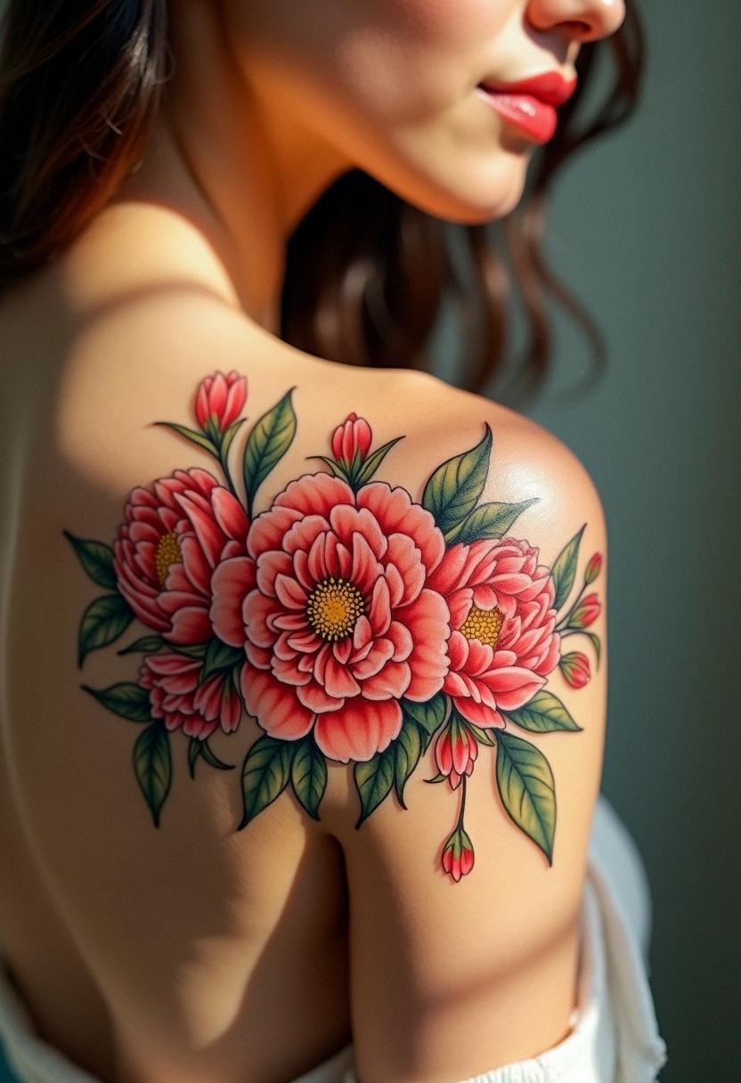 november birth flower tattoo