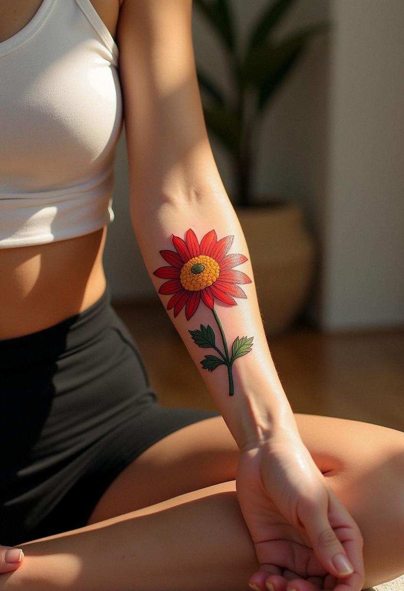 november birth flower tattoo