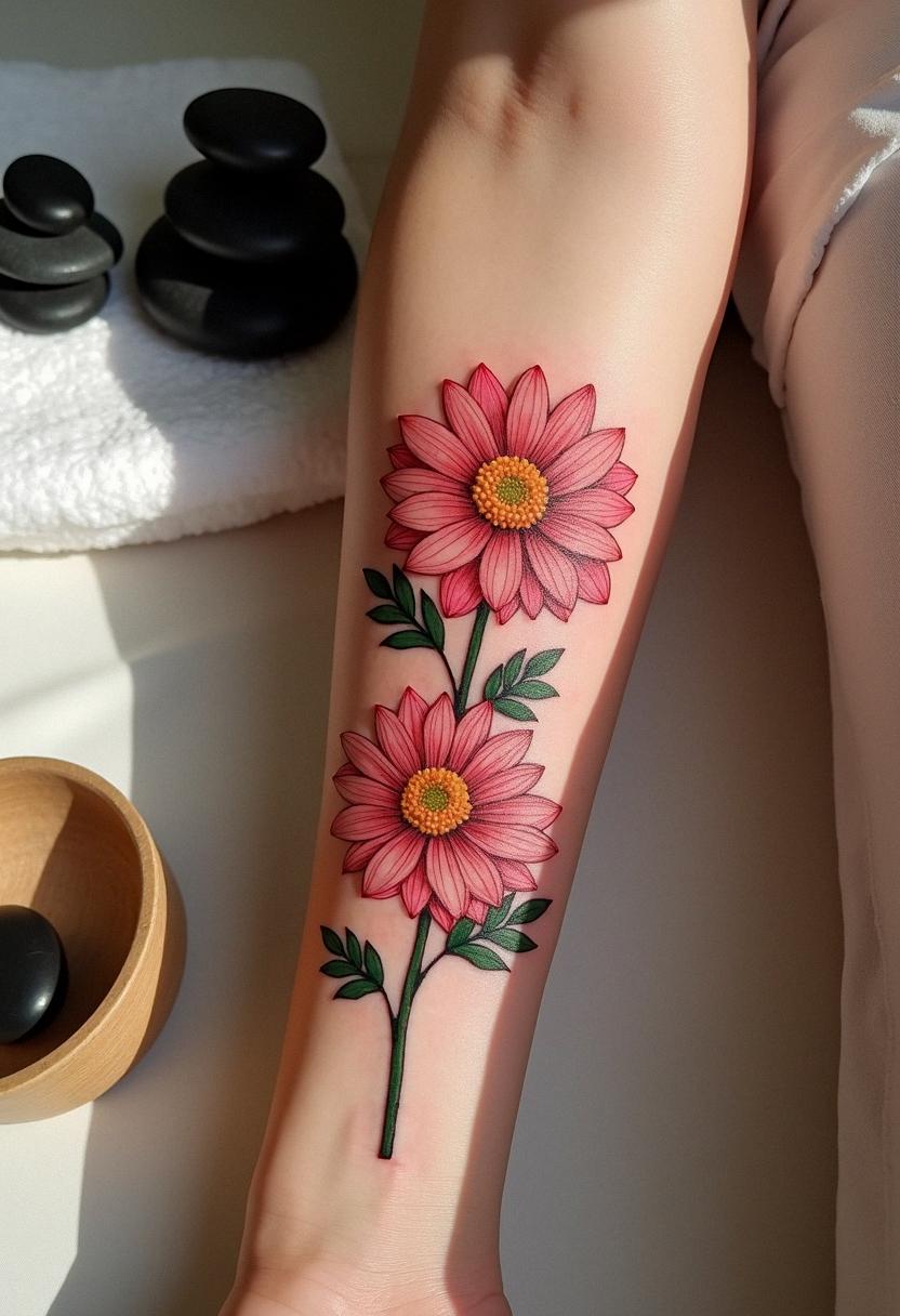 november birth flower tattoo