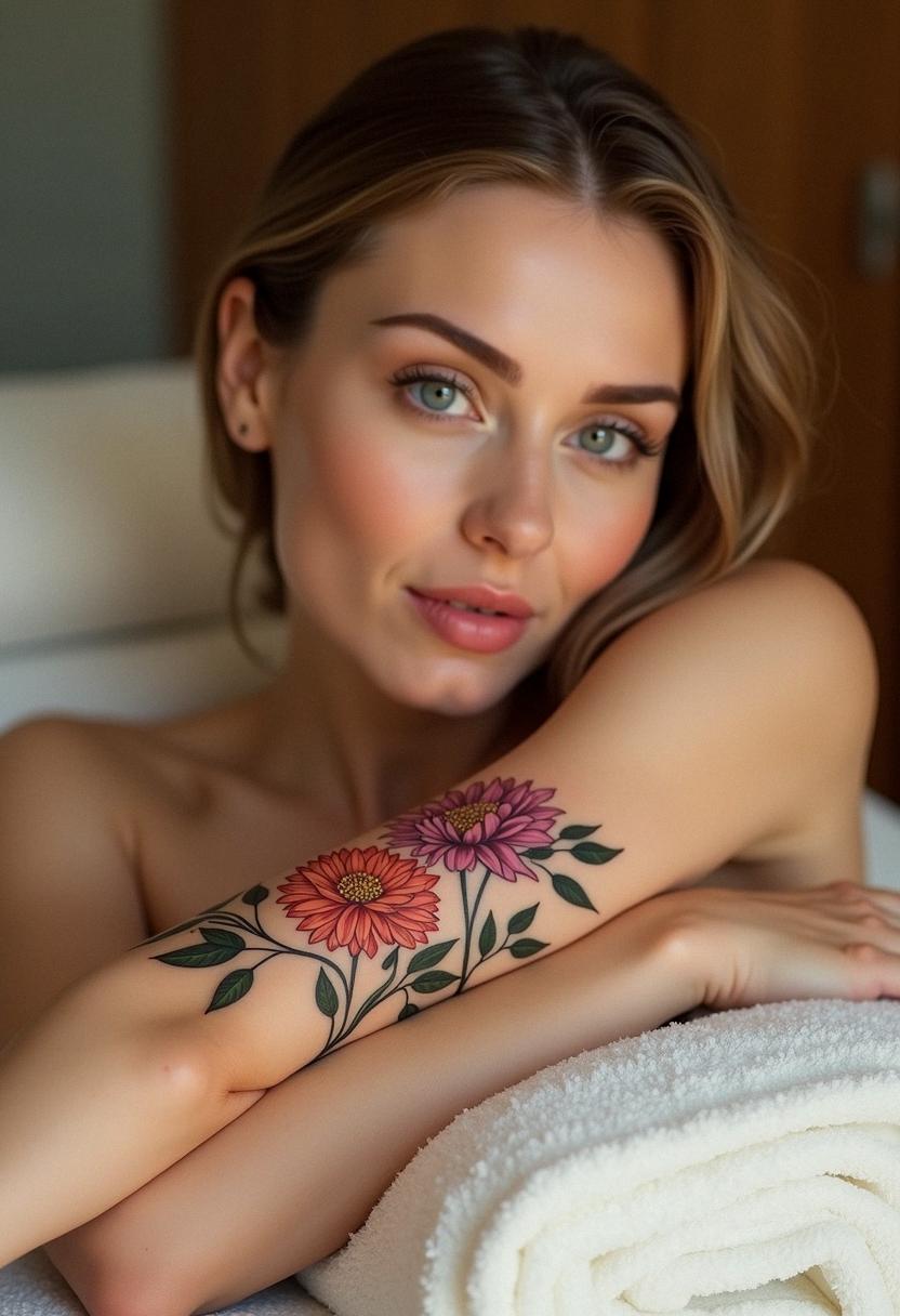 november birth flower tattoo