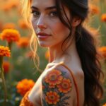 October Birth Flower Tattoo 00001