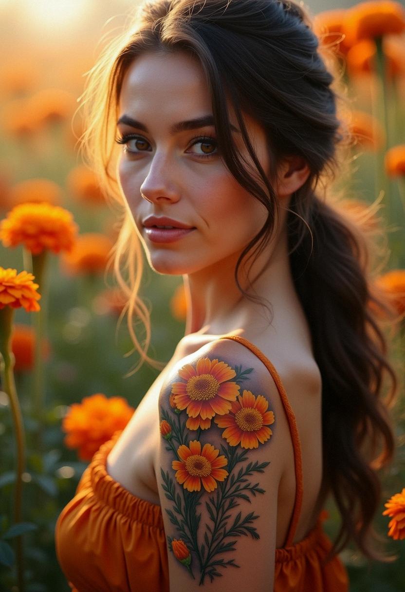 october birth flower tattoo