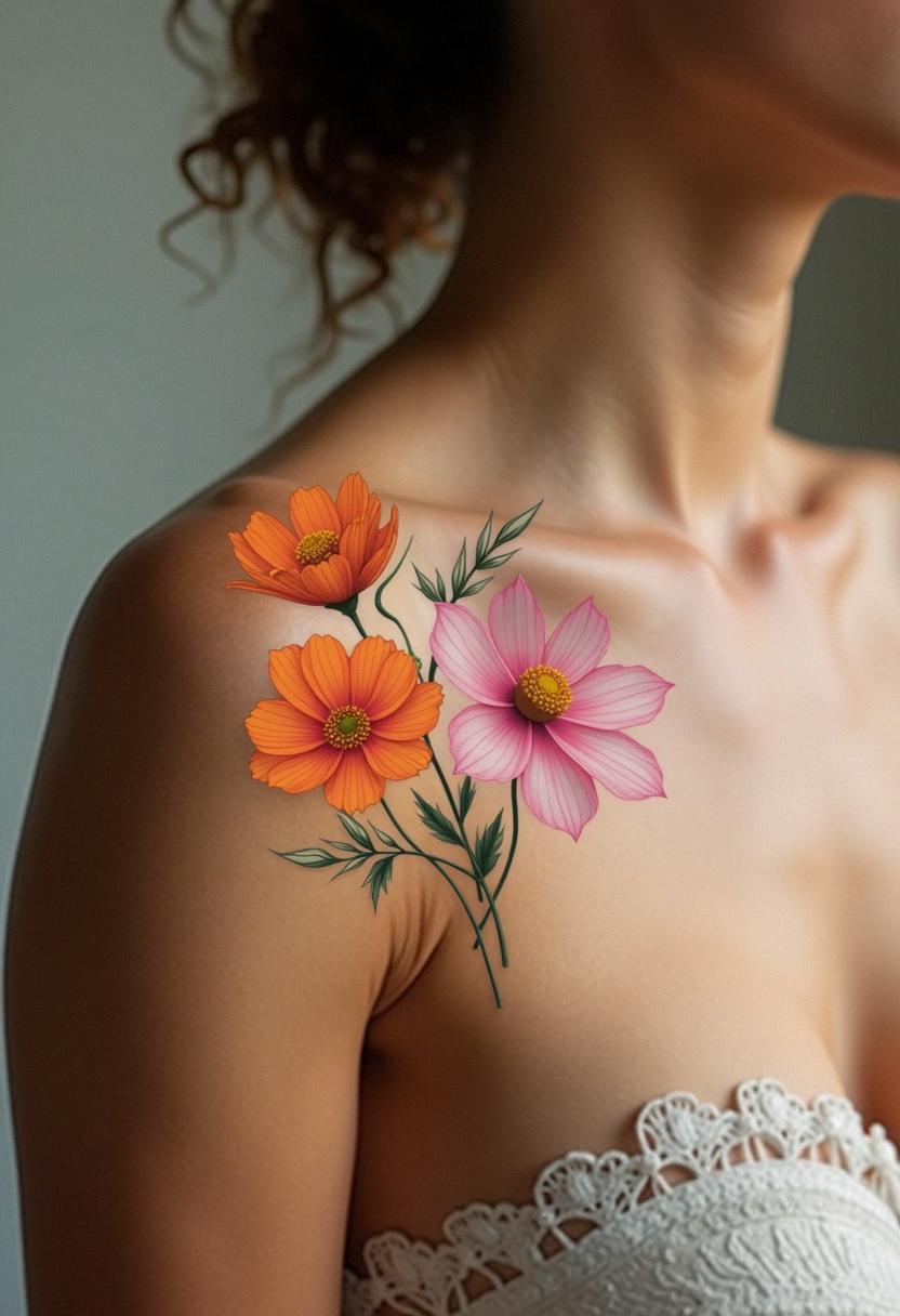 october birth flower tattoo