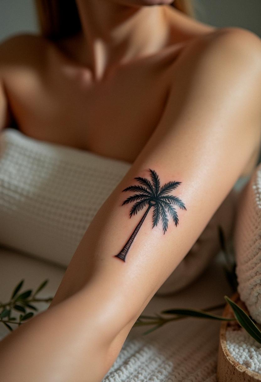 palm tree tattoo