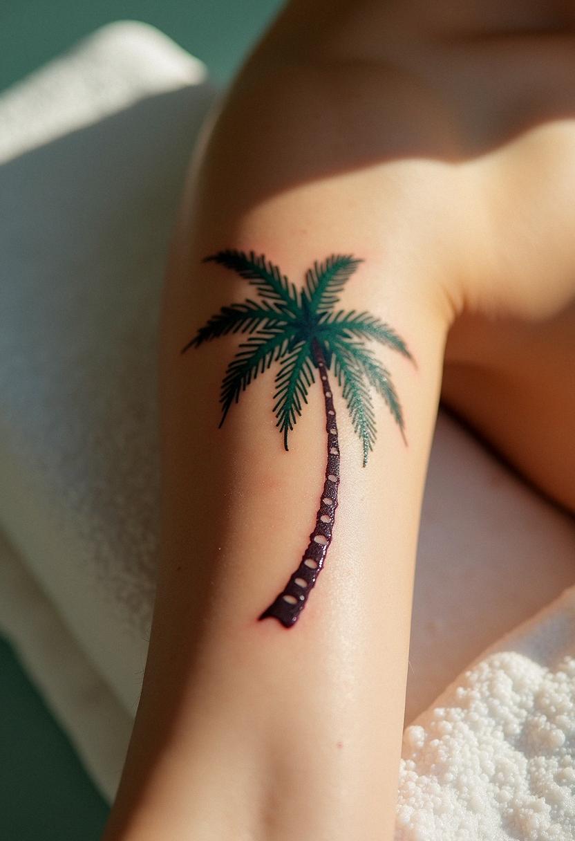 palm tree tattoo