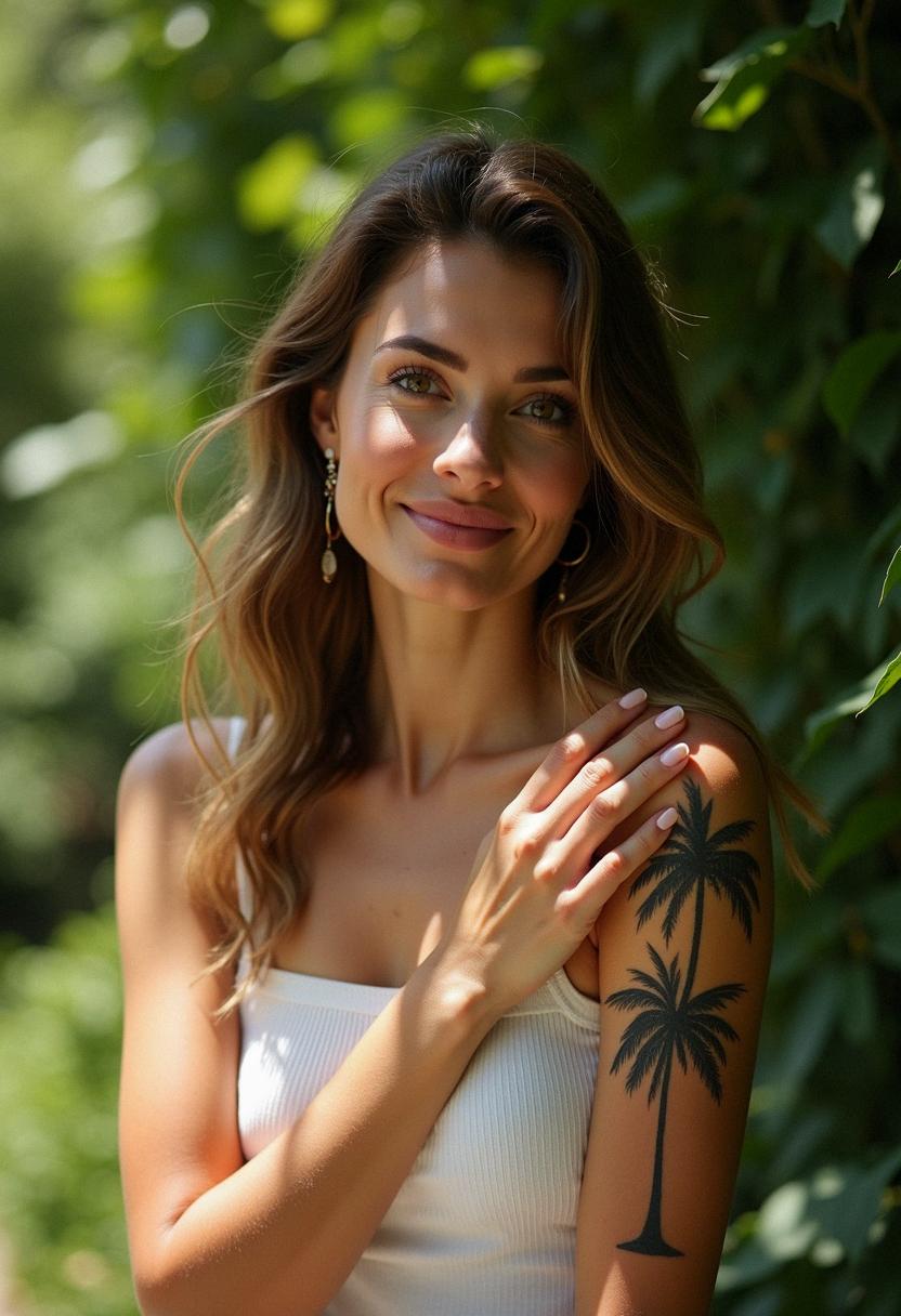 palm tree tattoo